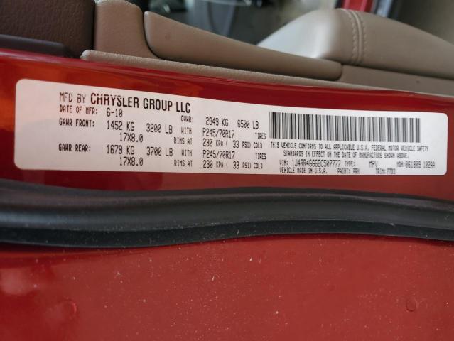 1J4RR4GG6BC507777 - 2011 JEEP GRAND CHER LAREDO Қызыл фото 12