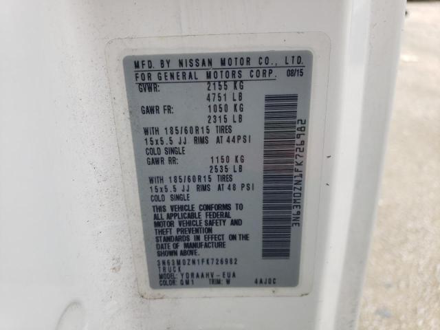 3N63M0ZN1FK726982 - 2015 CHEVROLET CITY EXPRE LT 白色 照片 13