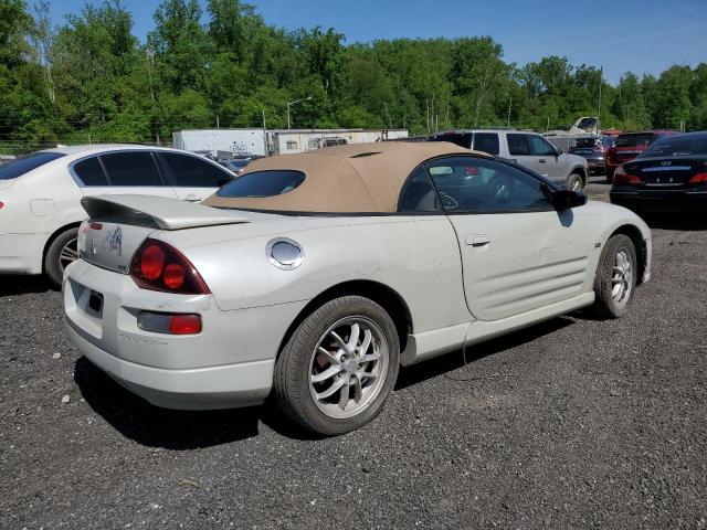 4A3AE85H02E054629 - 2002 MITSUBISHI ECLIPSE SPYDER GT WHITE photo 3