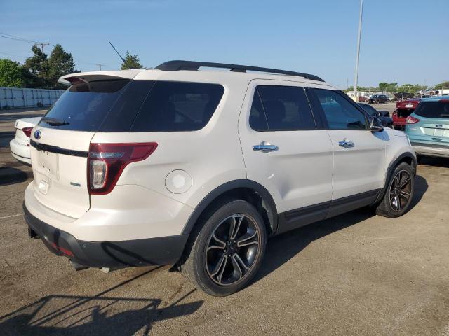 1FM5K8GT7EGB72258 - 2014 FORD EXPLORER SPORT WHITE photo 3