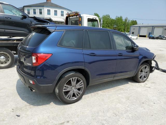 5FNYF8H57MB016137 - 2021 HONDA PASSPORT EXL BLUE photo 3