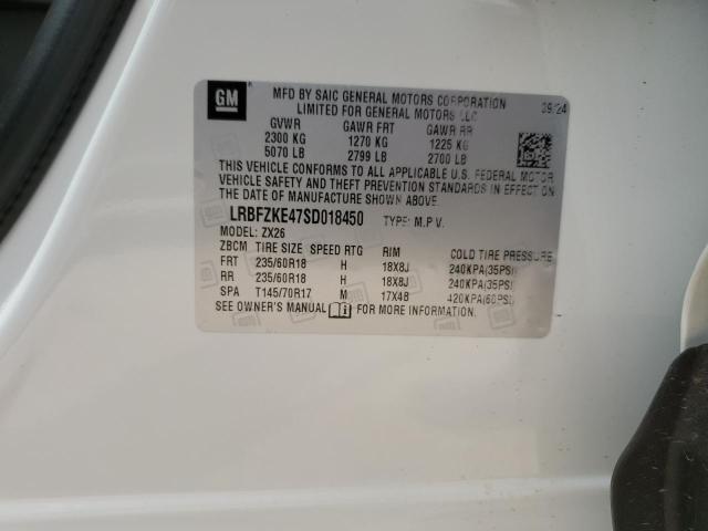 LRBFZKE47SD018450 - 2025 BUICK ENVISION PREFERRED WHITE photo 13