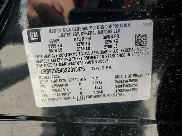 LRBFZKE40SD010836 - 2025 BUICK ENVISION PREFERRED BLACK photo 13