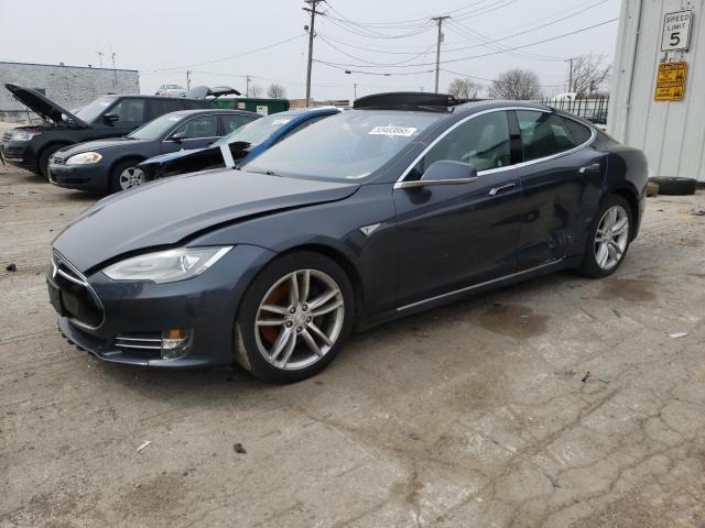 5YJSA1E21FF109938 - 2015 TESLA MODEL S GRAY photo 1