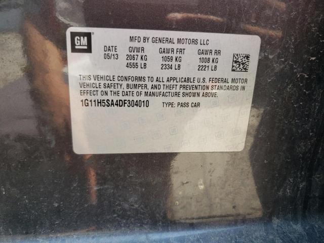 1G11H5SA4DF304010 - 2013 CHEVROLET MALIBU LTZ Boz foto 12