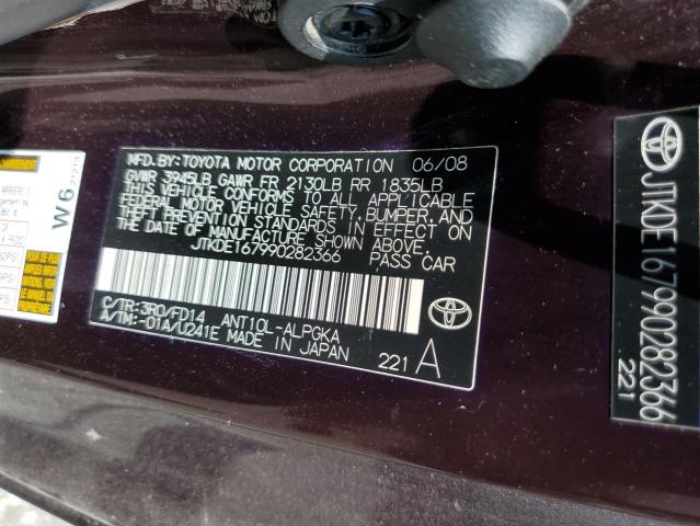 JTKDE167990282366 - 2009 TOYOTA SCION TC 紫色 照片 12