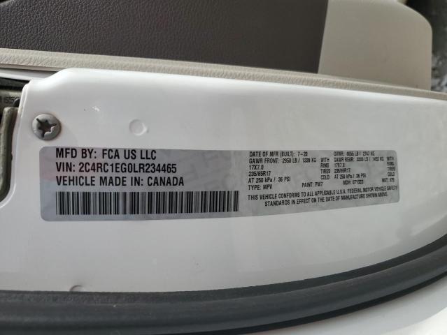 2C4RC1EG0LR234465 - 2020 CHRYSLER PACIFICA TOURING L PLUS WHITE photo 13