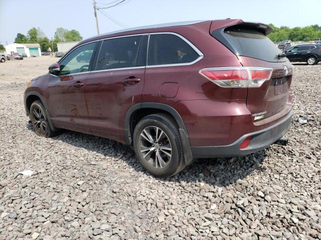 5TDJKRFH1GS318023 - 2016 TOYOTA HIGHLANDER XLE Qırmızı foto 2