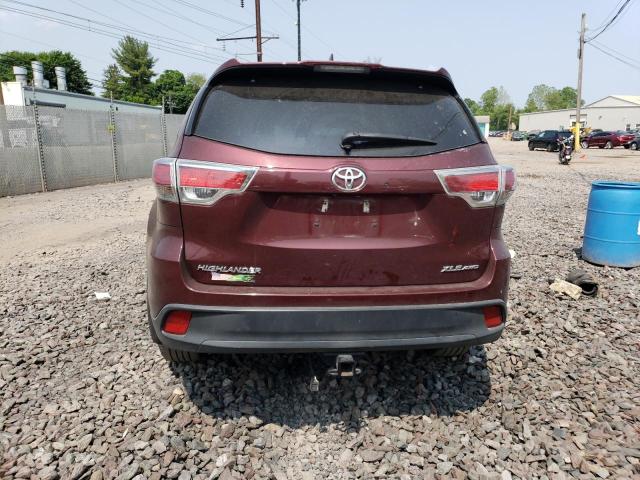 5TDJKRFH1GS318023 - 2016 TOYOTA HIGHLANDER XLE Qırmızı foto 6