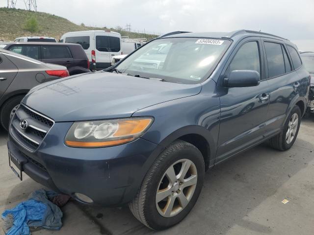 5NMSH73E78H218966 - 2008 HYUNDAI SANTA FE SE BLUE photo 1