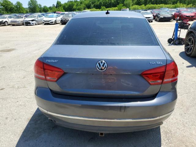 1VWCN7A3XDC078206 - 2013 VOLKSWAGEN PASSAT SEL GRAY photo 6