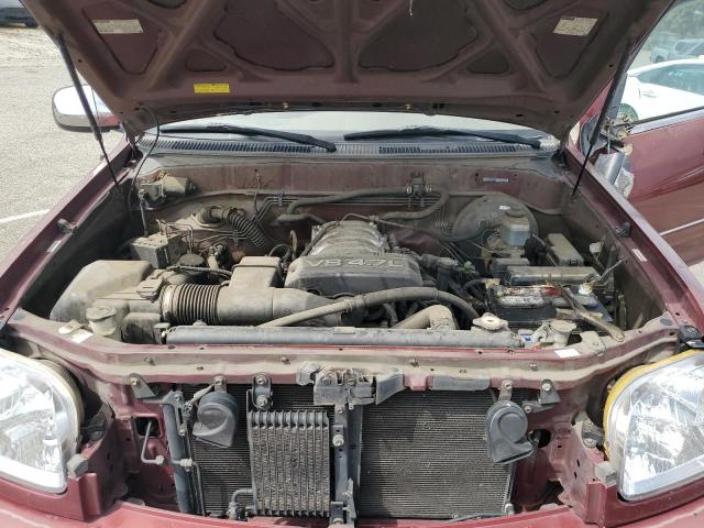 5TBET34164S453083 - 2004 TOYOTA TUNDRA DOUBLE CAB SR5 BURGUNDY photo 11