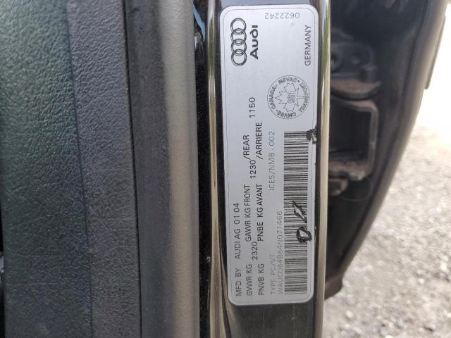 WAUCD64B64N071466 - 2004 AUDI A6 S-LINE QUATTRO BLACK photo 12