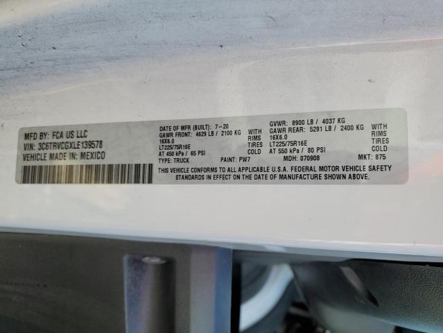 3C6TRVCGXLE139578 - 2020 RAM PROMASTER 2500 HIGH 白色 照片 14