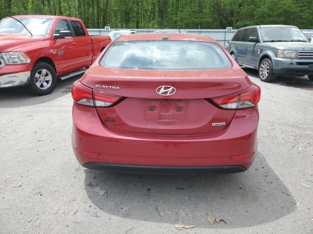 KMHDH4AE1GU512540 - 2016 HYUNDAI ELANTRA SE RED photo 6