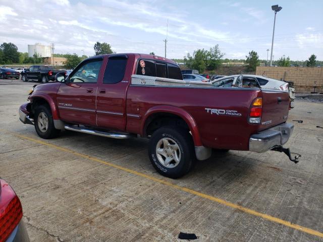 5TBBT4812YS125880 - 2000 TOYOTA TUNDRA ACCESS CAB LIMITED RED photo 2