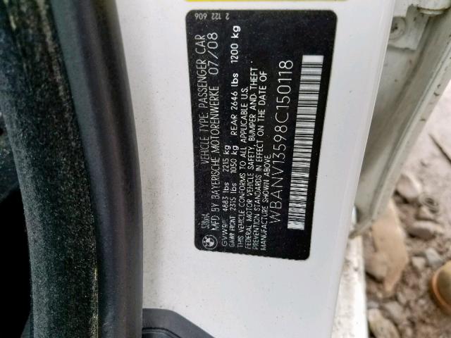 WBANV13598C150118 - 2008 BMW 528 XI  photo 10