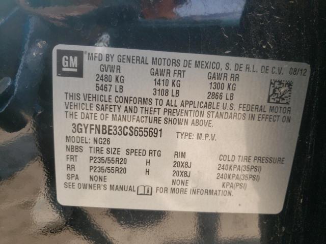 3GYFNBE33CS655691 - 2012 CADILLAC SRX PERFORMANCE COLLECTION Қара фото 13