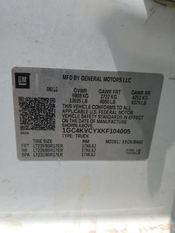 1GC4KVCYXKF104005 - 2019 CHEVROLET SILVERADO K3500 WHITE photo 12