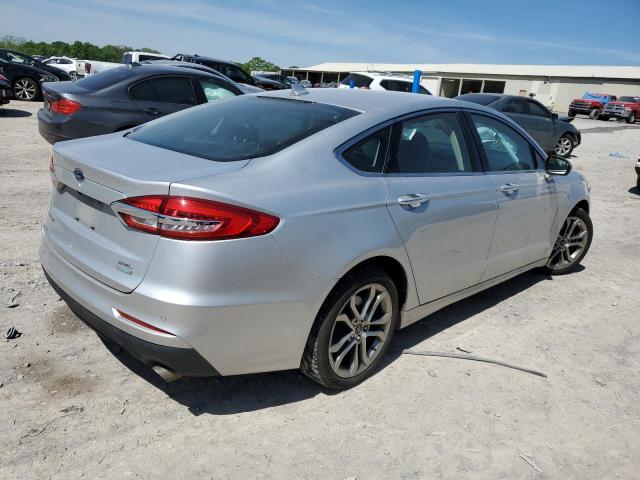 3FA6P0CD7KR182373 - 2019 FORD FUSION SEL SILVER photo 3