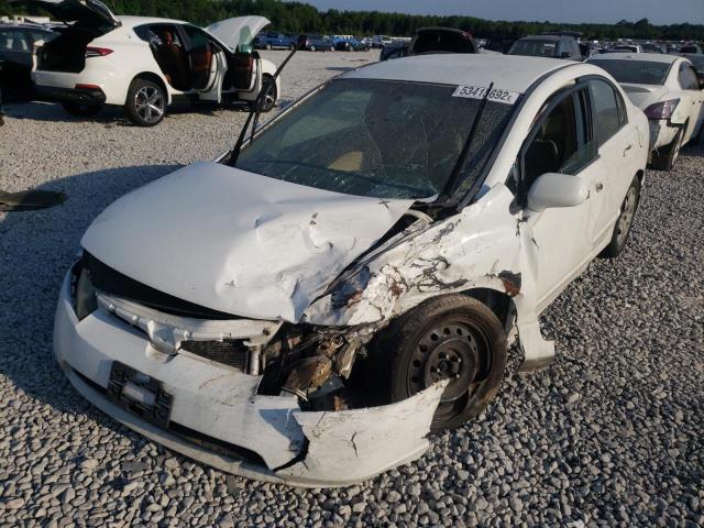 1HGFA16537L094367 - 2007 HONDA CIVIC LX WHITE photo 2