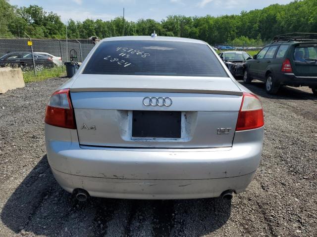 WAULC68E35A121191 - 2005 AUDI A4 1.8T QUATTRO SILVER photo 6