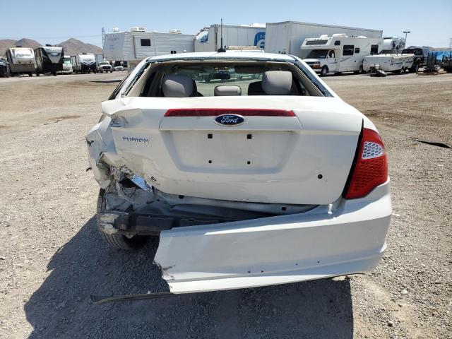 3FAHP0GA5CR130539 - 2012 FORD FUSION S WHITE photo 6