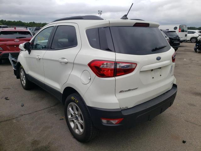 MAJ6S3GL7MC399957 - 2021 FORD ECOSPORT SE WHITE photo 3