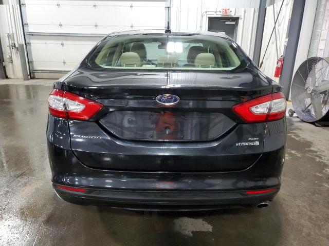 3FA6P0LU9DR325469 - 2013 FORD FUSION SE HYBRID BLACK photo 6