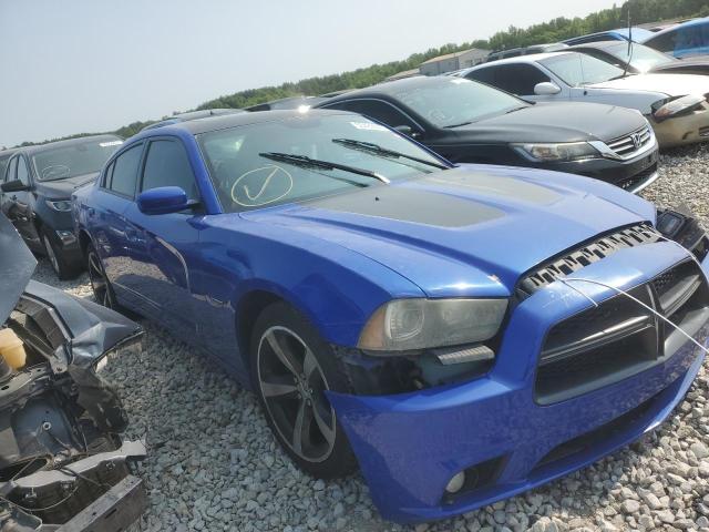 2C3CDXCT0DH676986 - 2013 DODGE CHARGER R/T BLUE photo 4