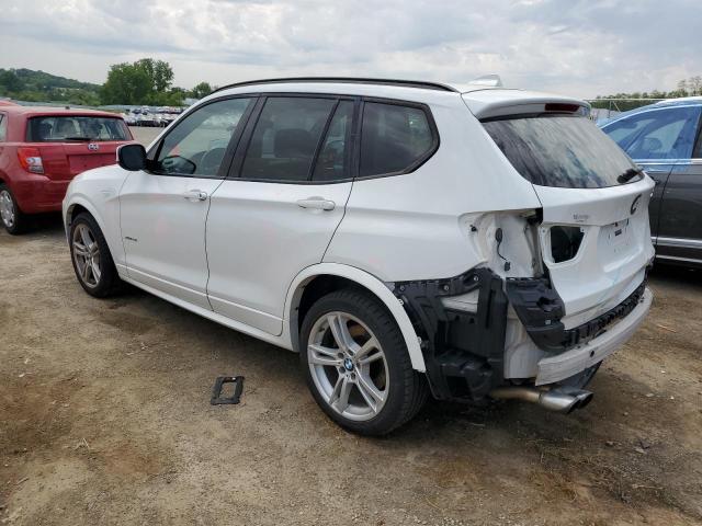 5UXWX9C50D0D05202 - 2013 BMW X3 XDRIVE28I WHITE photo 2