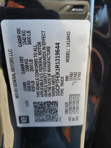 1GCPTFEK1R1319644 - 2024 CHEVROLET COLORADO ZR2 BLACK photo 12