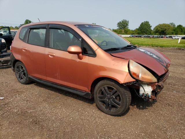 JHMGD38628S051172 - 2008 HONDA FIT SPORT ORANGE photo 4