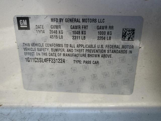 1G11C5SL4FF231224 - 2015 CHEVROLET MALIBU 1LT 米色 照片 12