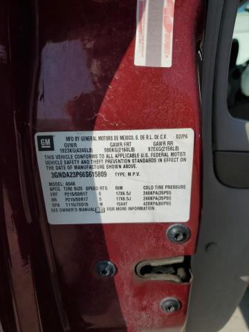 3GNDA23P66S615809 - 2006 CHEVROLET HHR LT RED photo 13