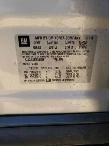 KL4CJBSB7EB610861 - 2014 BUICK ENCORE CONVENIENCE SILVER photo 13