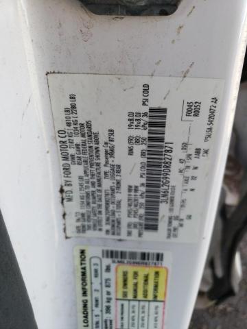 3LN6L2G99DR827871 - 2013 LINCOLN MKZ WHITE photo 12