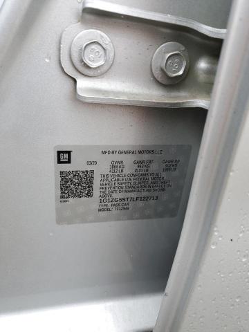 1G1ZG5ST7LF122713 - 2020 CHEVROLET MALIBU RS 银色 照片 12