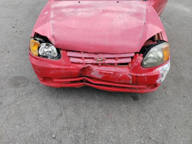 KMHCG35C45U333374 - 2005 HYUNDAI ACCENT GS RED photo 11