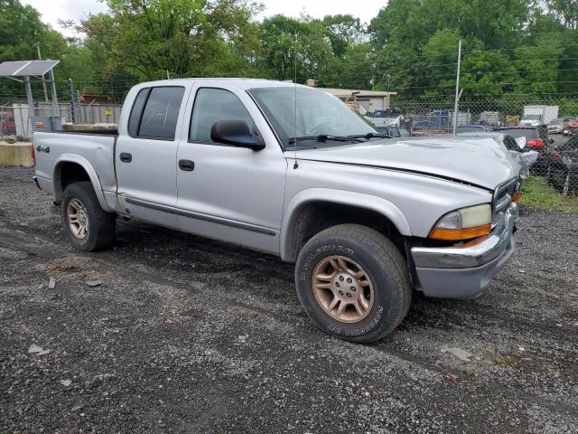 1D7HG48N34S774328 - 2004 DODGE DAKOTA QUAD SLT SILVER photo 4