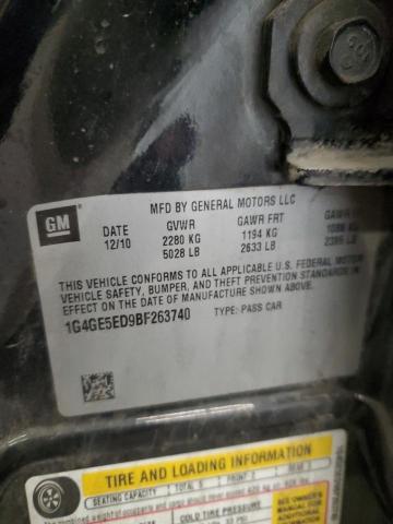 1G4GE5ED9BF263740 - 2011 BUICK LACROSSE CXS BLACK photo 12