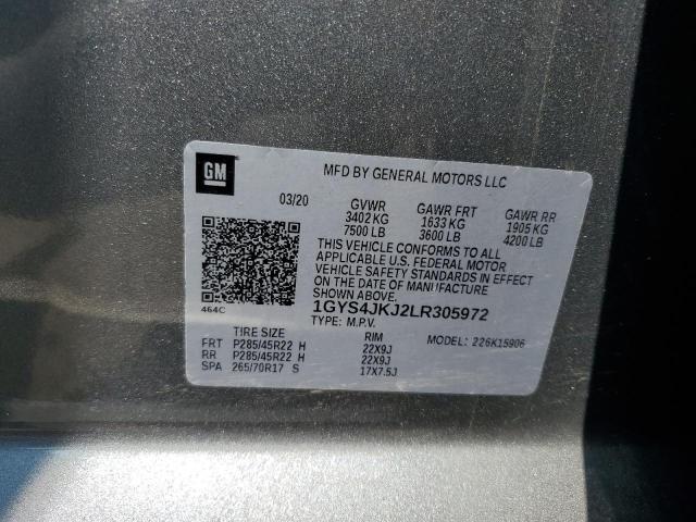 1GYS4JKJ2LR305972 - 2020 CADILLAC ESCALADE ESV PREMIUM LUXURY GRAY photo 13