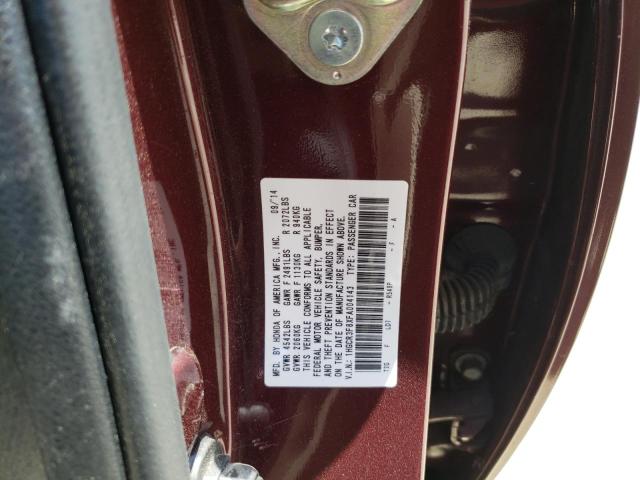 1HGCR3F8XFA004143 - 2015 HONDA ACCORD EXL RED photo 12