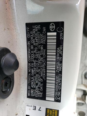 JTDKARFP5K3110994 - 2019 TOYOTA PRIUS PRIM Ağ foto 13