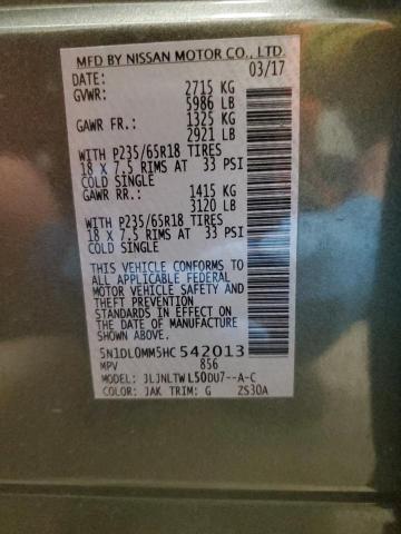 5N1DL0MM5HC542013 - 2017 INFINITI QX60 GREEN photo 14