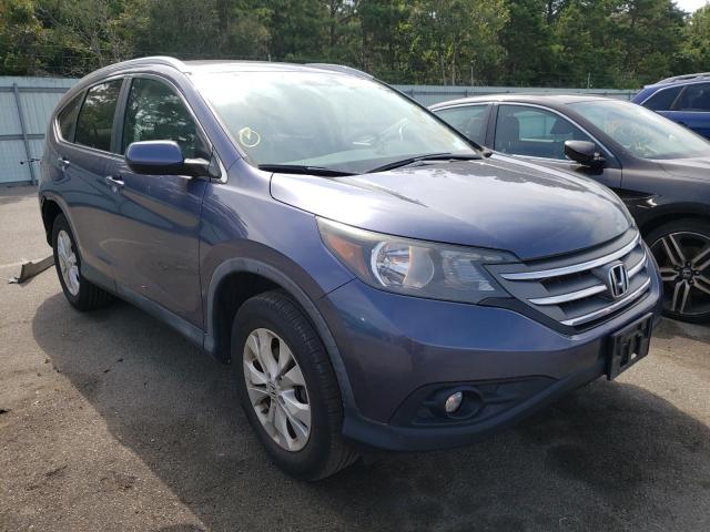 5J6RM4H73CL054622 - 2012 HONDA CR-V EXL BLUE photo 1