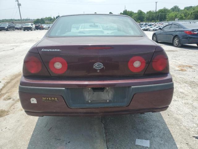 2G1WF52E239347377 - 2003 CHEVROLET IMPALA BURGUNDY photo 6