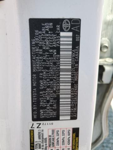 2T1KR32E17C626018 - 2007 TOYOTA COROLLA MA XR WHITE photo 12