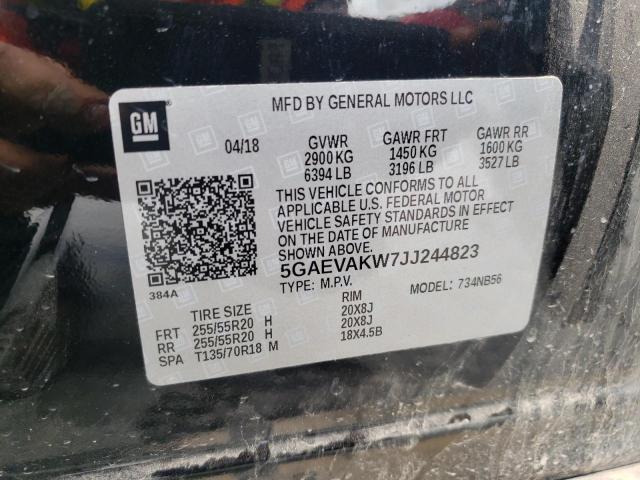 5GAEVAKW7JJ244823 - 2018 BUICK ENCLAVE ESSENCE 黑色 照片 13