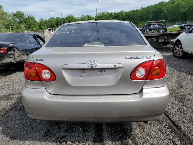 1NXBR32E03Z043609 - 2003 TOYOTA COROLLA CE BEIGE photo 6